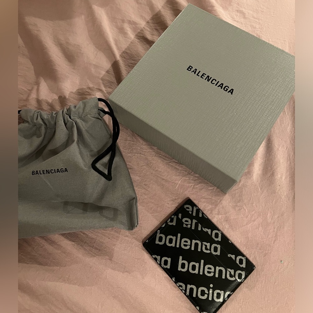 Balenciaga card holder , never used .